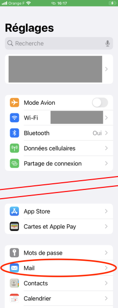 parametre messagerie free iphone